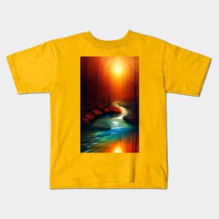 Sunset stream Kids T-Shirt